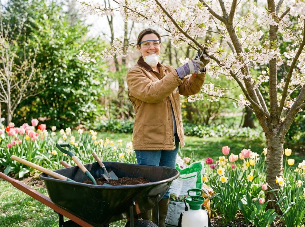 Какие средства индивидуальной защиты нужны в саду весной?